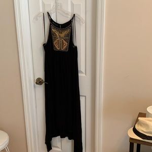 Beaded black tank dress
